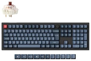 Keychron V6 Max QMK Wireless Custom Mechanical Keyboard | V6M-D3-UK | Carbon Black