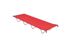 Vidaxl Camping Bed 180x60x19 Cm Oxford Fabric And Steel Red