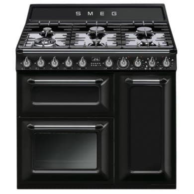 Smeg Victoria 90cm Dual Fuel Range Cooker - Black