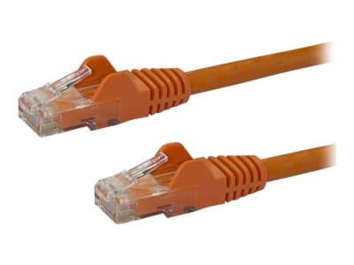 STARTECH.COM - Startech 50cm CAT6 Ethernet Cable, 10 Gigabit Snagless RJ45 650MHz 100W PoE Patch Cord, CAT 6 10GbE UTP Network Cable w/Strain Relief, Orange, Wiring is UL Certified/TIA - Category 6 - 24AWG (N6PATC50CMOR) - Network cable - RJ-45 (M) to RJ-45 (M) - 50 cm