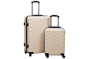 Vidaxl 92431 Hardcase Trolley Set 2 Pcs Gold Abs