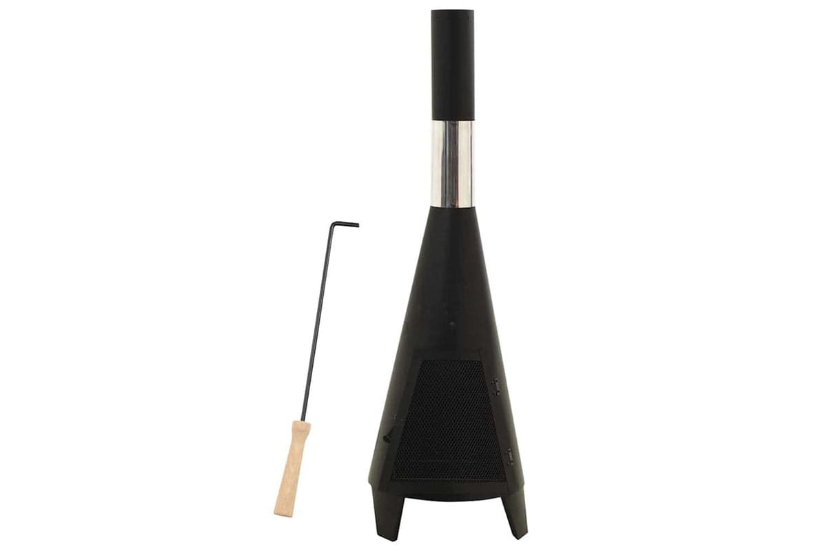 Vidaxl Garden Stove With Poker 38x38x122 Cm Steel