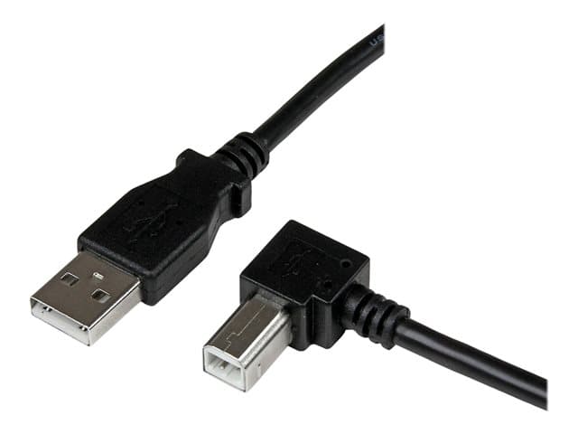 STARTECH.COM - StarTech 1m USB 2.0 A to Right Angle B Cable Cord - 1 m USB Printer Cable - Right Angle USB B Cable - 1x USB A (M), 1x USB B (M) (USBAB1MR) - USB cable - USB Type B to USB - 1 m
