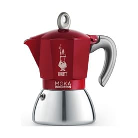 Moka Induction 6 Cup Coffee Pot Red