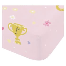 Happy Horse Fitted Sheet Pink