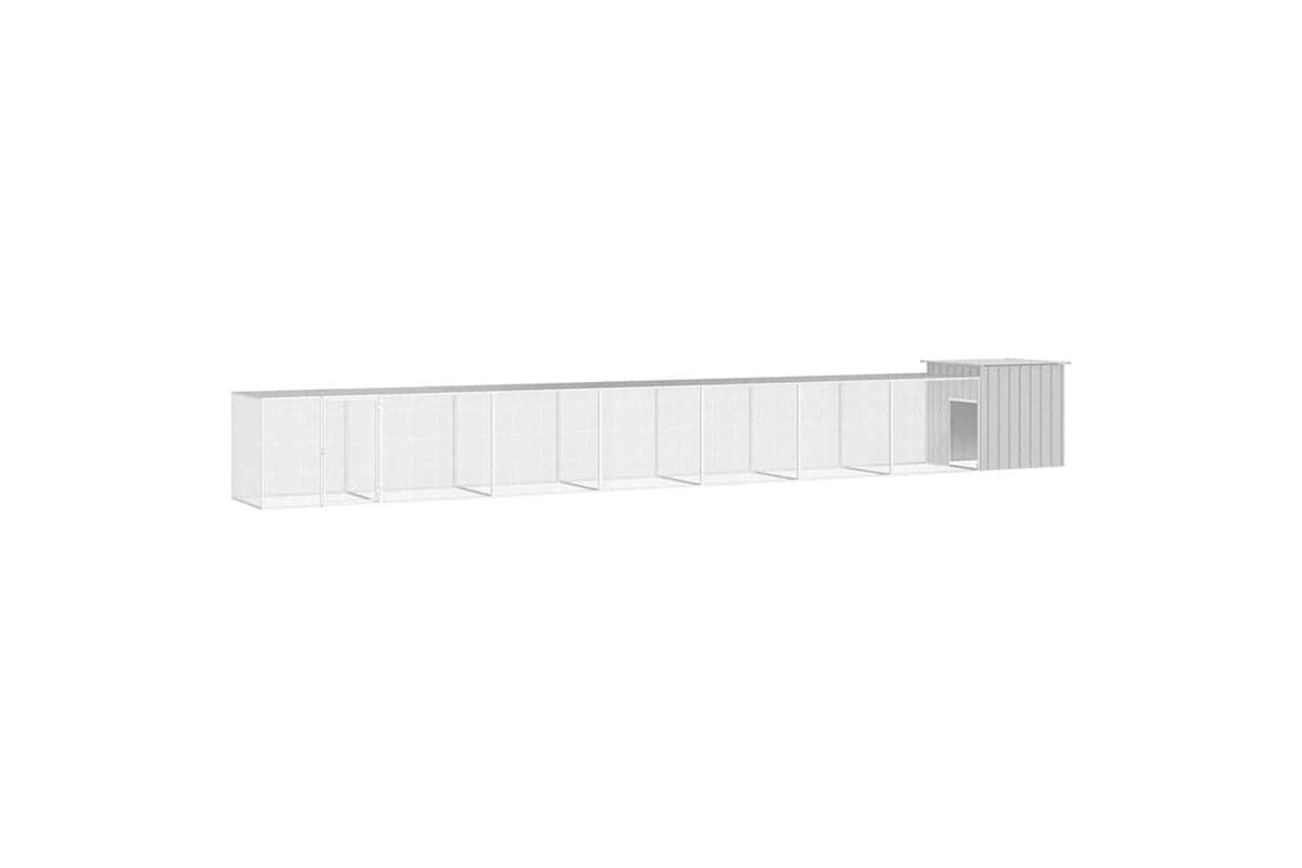 vidaXL 3106465 Chicken Cage Grey 800x91x100cm Galvanised Steel