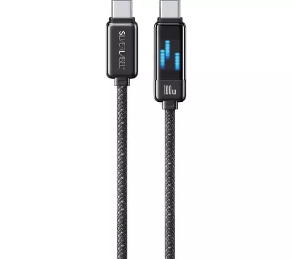 SILVERLABEL LED 100 W USB Type‑C Cable – 1.2 m, Black