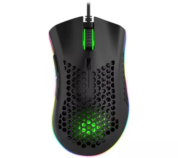 NOS M-650 Ultralight RGB Optical Gaming Mouse - Black