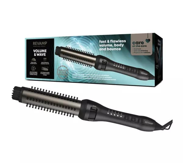 REVAMP Volume & Wave Ceramic Hot Brush - Black