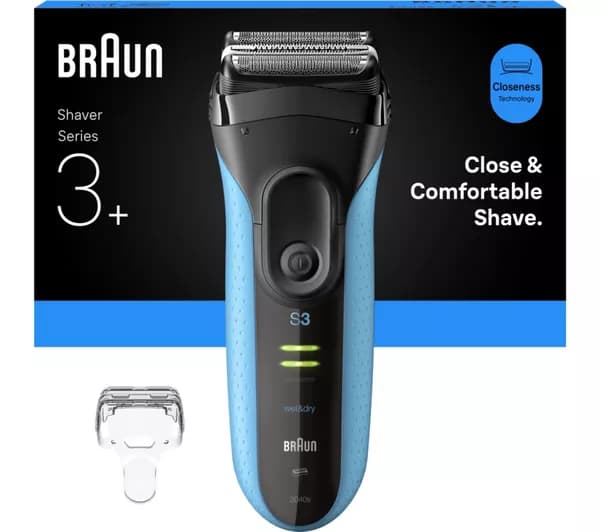 BRAUN Series 3+ 3040s Electric Wet & Dry Foil Shaver - Black