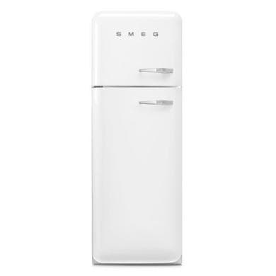 Smeg 294 Litre Fifties Style Left Hand Hinge 70/30 Freestanding Fridge Freezer - White