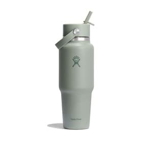 Wide Mouth Flex Straw Travel Bottle Agave 32oz