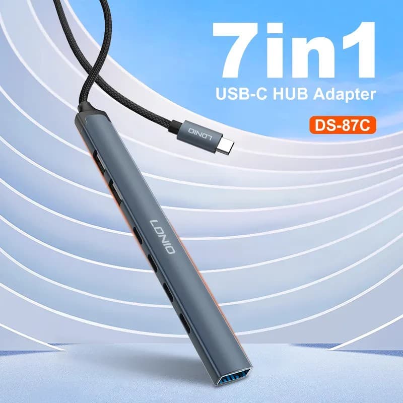 LDNIO 7 Port Usb-c - Usb-a & C Hub Adapter...