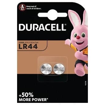 Duracell 1.5V Alkaline Coin Cell Battery - Pack of 2 | LR44DU