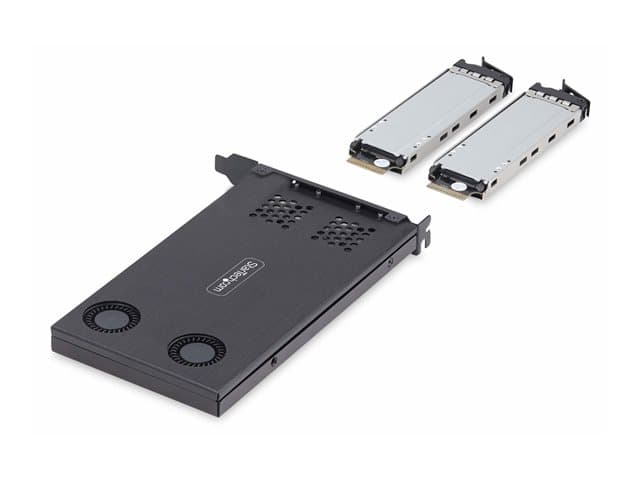 Startech Dual-Bay M.2 NVMe SSD Removable Mobile Rack for PCIe x8 Slot