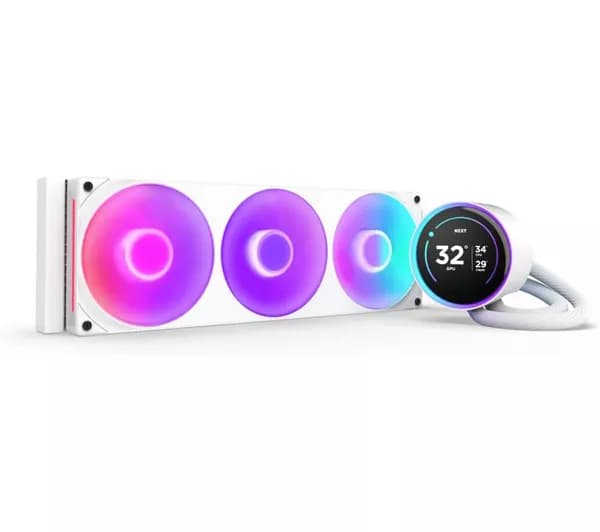 NZXT Kraken Elite 360 RGB 360 mm Liquid CPU Cooler - RGB LED, White