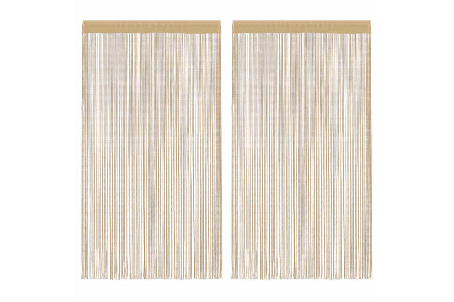 vidaXL 132405 String Curtains 2 Pcs 140x250cm Beige