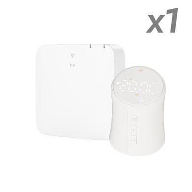 electriQ Smart TRV Valves (Single Valve) with Zigbee Hub - 1 x White