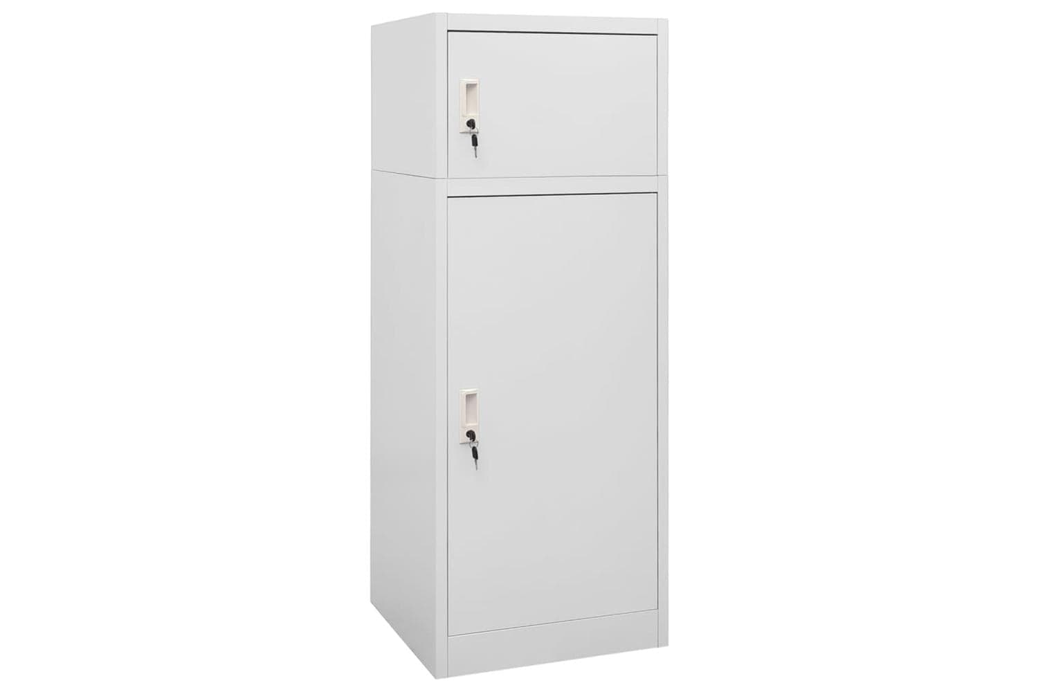 vidaXL 339600 Saddle Cabinet Light Grey 53x53x140cm Steel