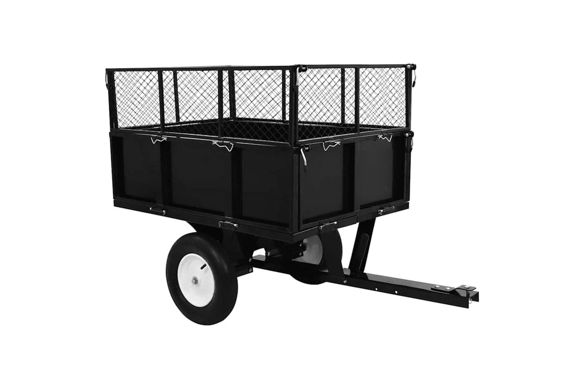 Vidaxl Tipping Trailer For Lawn Mower 300 Kg Load