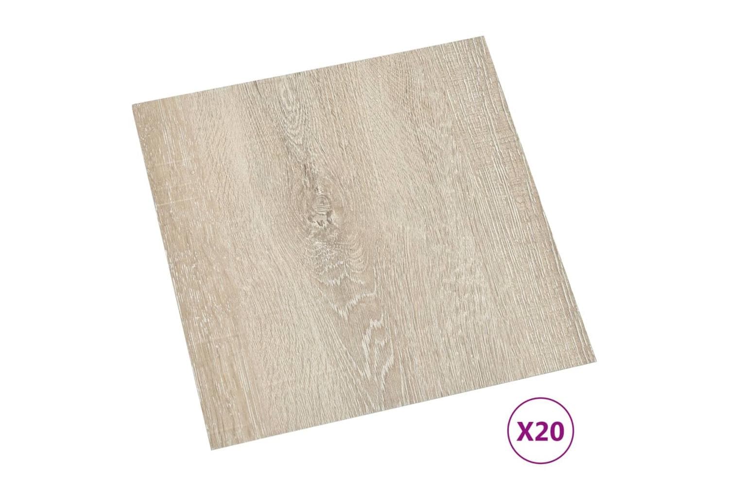 Vidaxl Self-adhesive Flooring Planks 20 Pcs Pvc 1.86 Sq M Beige