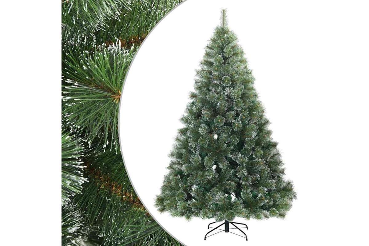 Vidaxl Artificial Hinged Christmas Tree Snow Flocked White 180 Cm