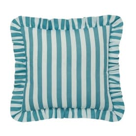 Candy Stripe Cushion Aqua