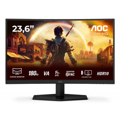 AOC 24” 180Hz FHD LCD Curved Gaming Monitor - Black | C24G42E