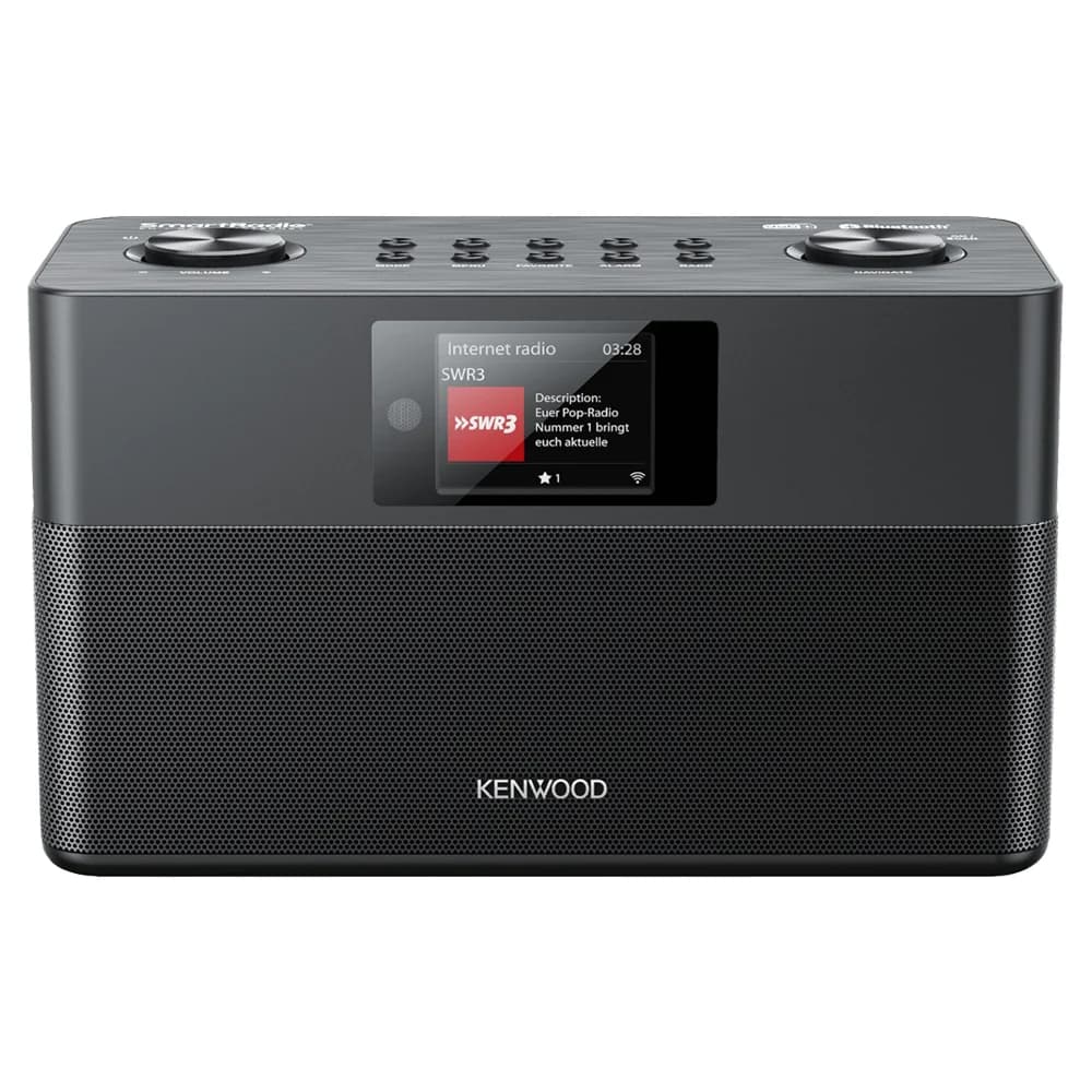 Kenwood FM-RDS/DAB+ Compact Smart Radio - Black | CRST100SB