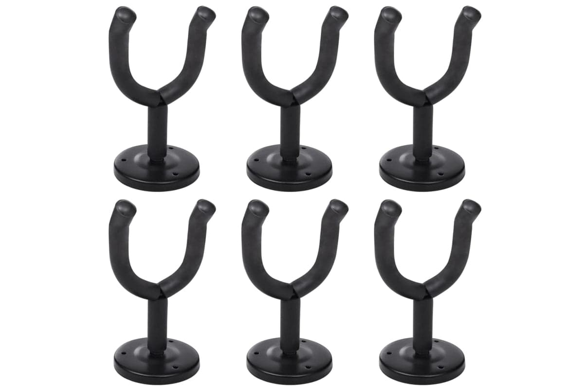 vidaXL 70035 Guitar Wall Mount Hanger Set 6 Pcs