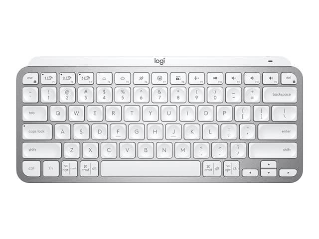 LOGITECH - MX Keys Mini - Keyboard - backlit - wireless - Bluetooth - QWERTY - UK - pale grey