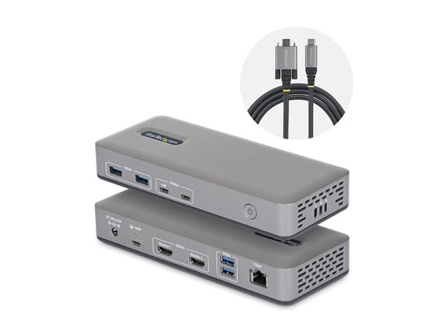 STARTECH.COM - Startech - Docking station - for laptop - USB-C 3.2 Gen 2 - 2 x HDMI - 1GbE - United Kingdom, Europe