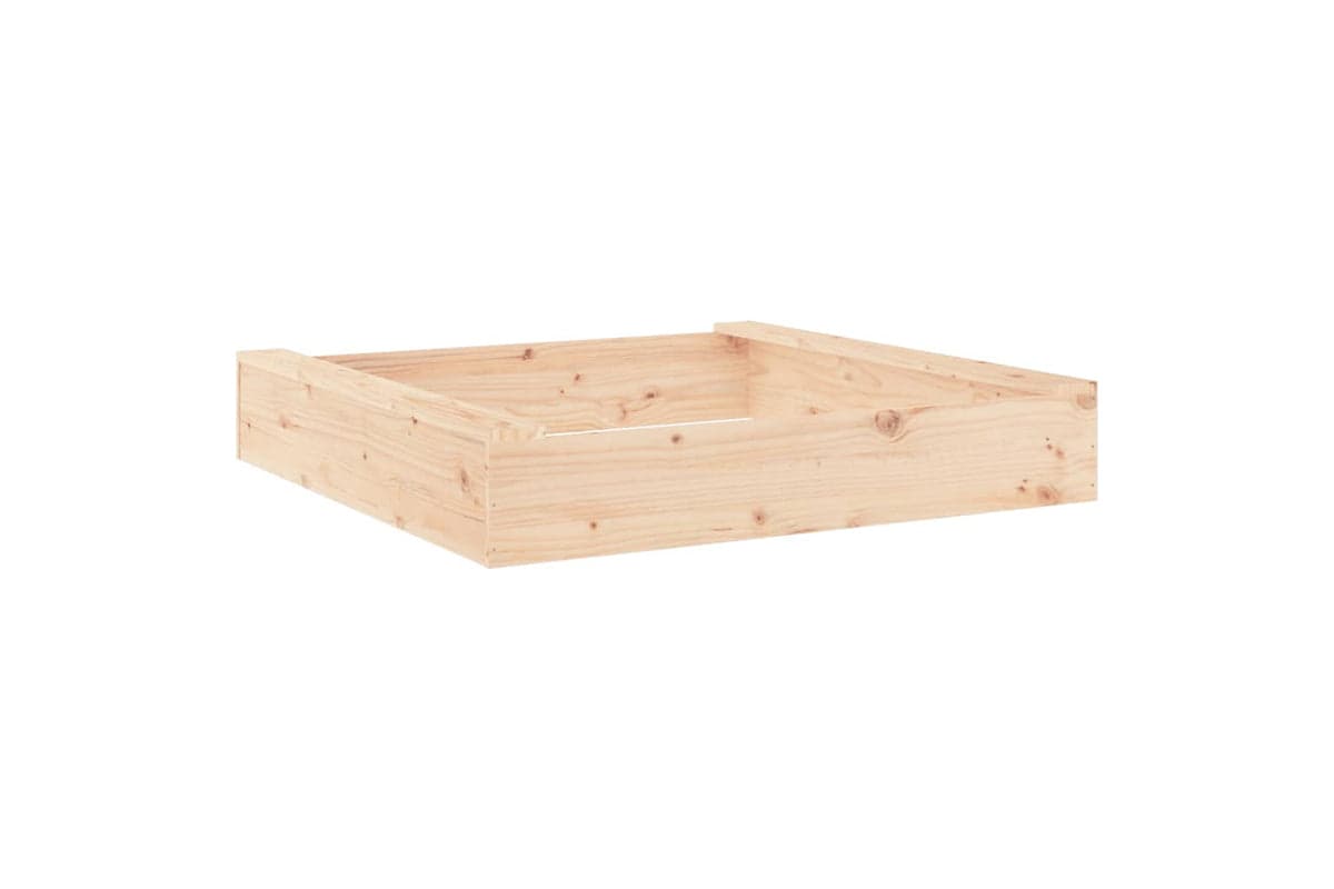 vidaXL 825030 Sandbox With Seats Square Solid Wood Pine