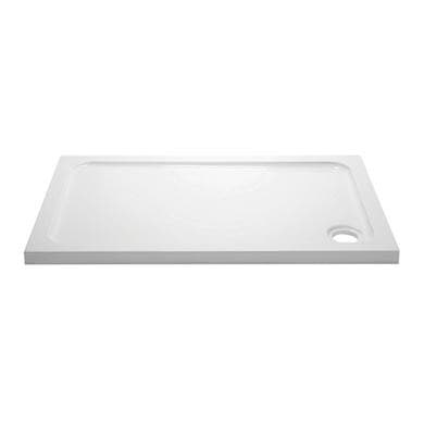 ONLY OPENED - 1200x700mm Rectangular Shower Tray 45mm - White Acrylic Stone Resin - Pearl