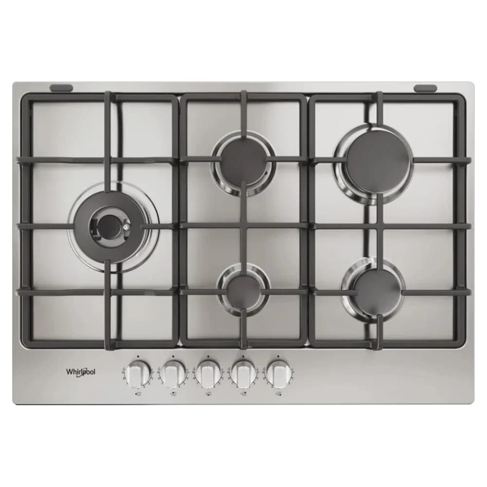 Whirlpool 75CM 5 Zone Gas Hob - Stainless Steel | TGML 761 IX R