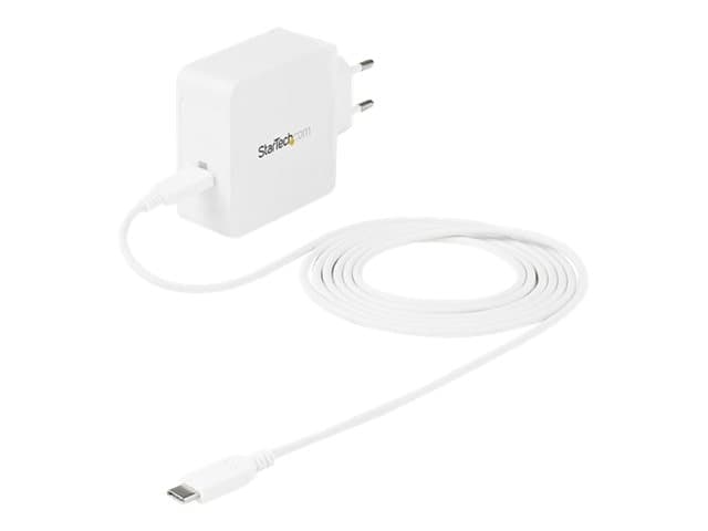 STARTECH.COM - Startech USB C Wall Charger, USB C Laptop Charger 60W PD, 6ft/2m Cable, Universal Compact Type C Power Adapter, Dell XPS/Lenovo X1 Carbon, HP EliteBook, MacBook, USB IF/CE Certified - 60W PD3.0 Wall Charger (WCH1CEU) power adapter - USB-C - 60 watt