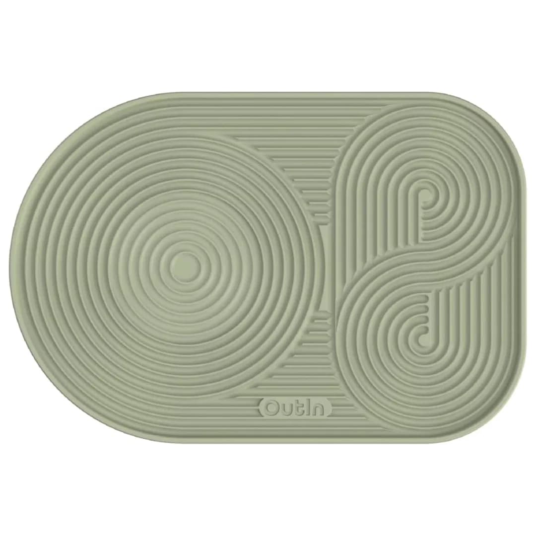 OutIn Nano Foldable Silicone Coffee Mat | Green