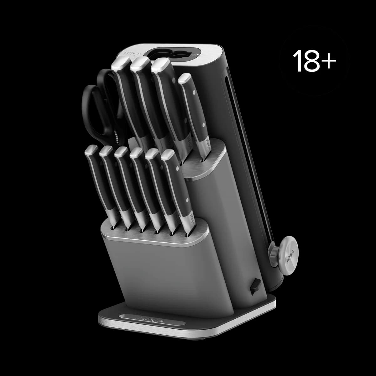 Ninja StaySharp 13-Piece Knife Block Set with Removable Sharpener, Black | NK32013EUUKBK1