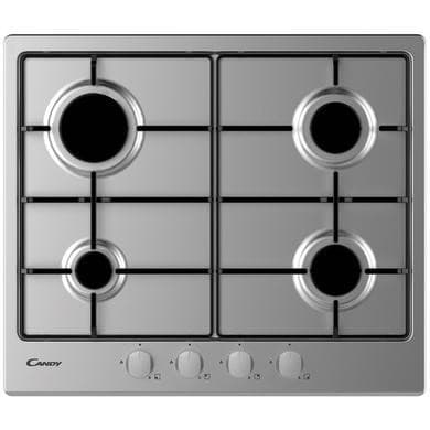 Candy 59cm 4 Burner Gas Hob - Stainless Steel