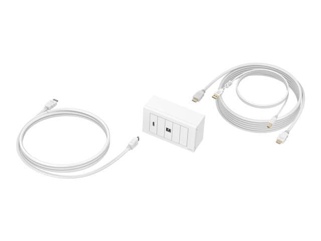 VISION - TechConnect - Flush mount faceplate kit - 3m - wall mountable - white - 2-gang - 2 ports