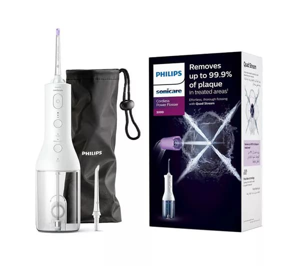 PHILIPS Sonicare 3000 Series HX3826/31 Cordless Power Flosser - White