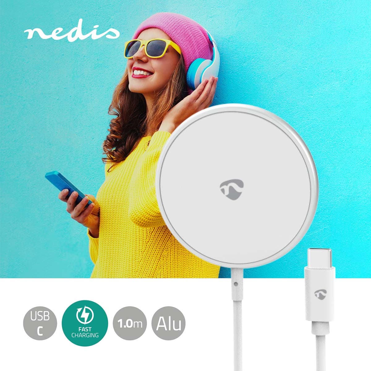 NEDIS Magnetic Wireless Charger Ring...