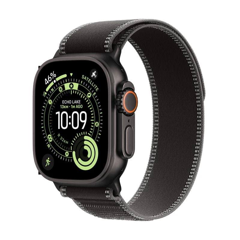 Apple Watch Ultra 3 GPS + Cellular 49mm Black Titanium Case with Black/Charcoal Trail Loop |MF1H4DH-A
