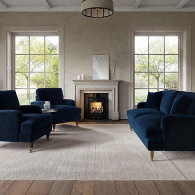 Payton Velvet 3 Piece Sofa Set