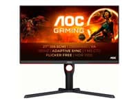AOC - Gaming Q27G3XMN/BK - LED monitor - gaming - 27" - 2560 x 1440 QHD @ 180 Hz - VA - 700 cd/m² - 4000:1 - DisplayHDR 1000 - 1 ms - HDMI, DisplayPort - black