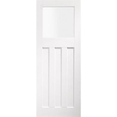 Internal White Primed Door with Frosted Glass - 2040 x 826 x 40mm - DX - XL Joinery