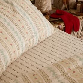 Rose Floral Fitted Sheet Cream
