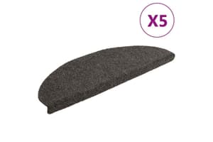 Vidaxl Self-adhesive Stair Mats 5pcs Anthracite 65x21x4cm Needle Punch