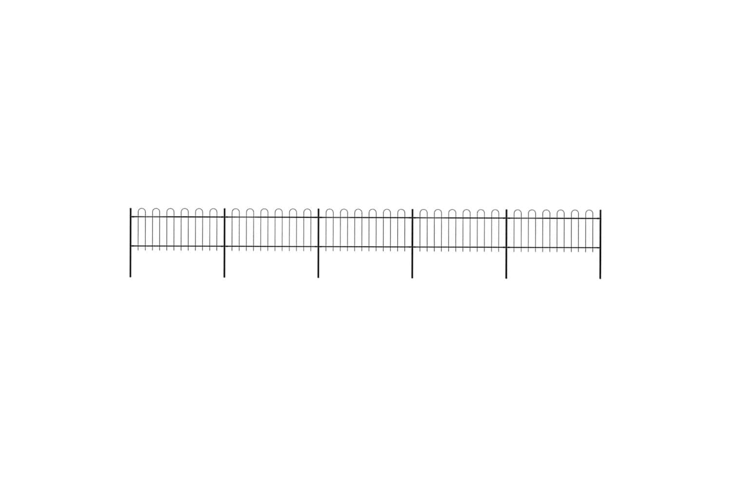 Vidaxl Garden Fence With Top Steel 8.5x0.8 M