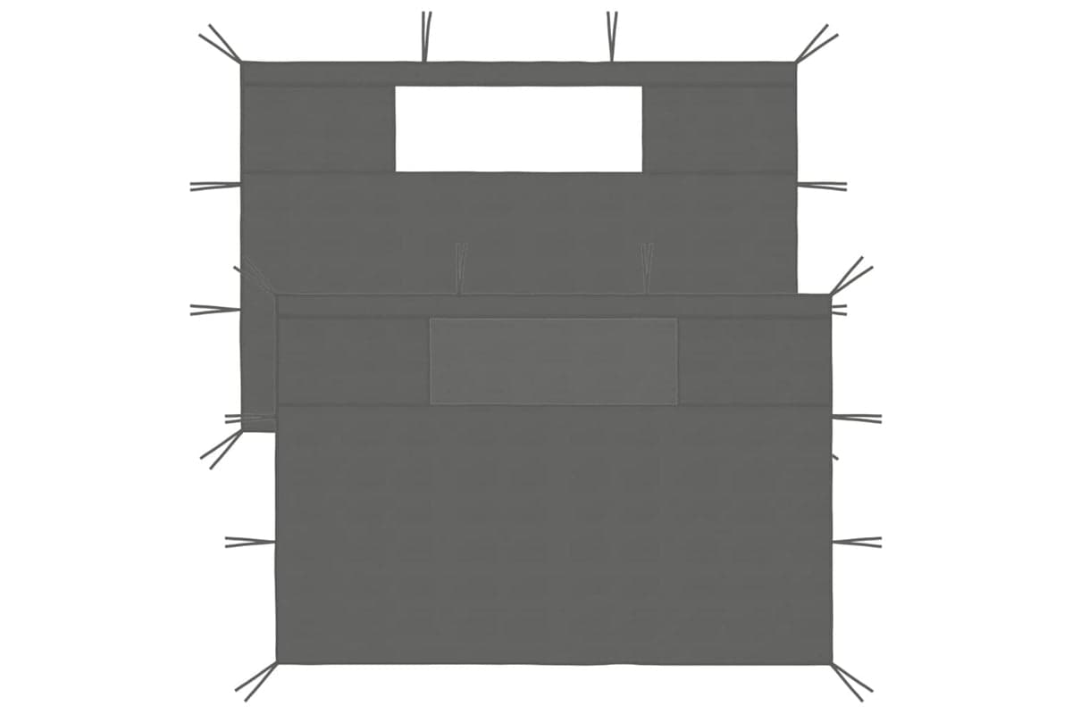 Vidaxl 3070427 Gazebo Sidewalls With Windows 2 Pcs Anthracite